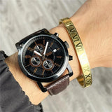 Stainless Steel Open Bangle Roman Numeral Cuff Bracelet