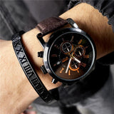 Stainless Steel Open Bangle Roman Numeral Cuff Bracelet
