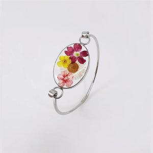 Dried Flower Bracelet Real Herbarium Bracelet Jewelry Gift