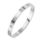 Stainless Steel Bangle Bracelet Rose Wristband Bangles Gift
