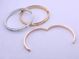 Stainless Steel Bangle Bracelet Rose Wristband Bangles Gift