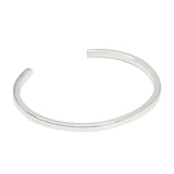Foxanry Minimalist Silver Smooth Bracelets for Women