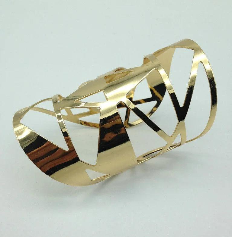 Hollow Wide Cuff Bracelet & Bangle Open Metal Bracelet Women's Accessories