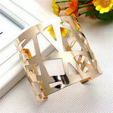 Hollow Wide Cuff Bracelet & Bangle Open Metal Bracelet Women's Accessories