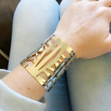 Hollow Wide Cuff Bracelet & Bangle Open Metal Bracelet Women's Accessories