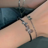 Double Layer Butterfly Bracelet and Bangles for Women