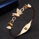 Stainless Steel Heart Charm Cuff Bangles for Women Girls Wedding