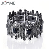 Vintage Charm Stretch Wide Bracelet Bohemia Cuff Crystal Jewelry
