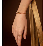 Metal Copper Plated Knot Bracelet for Women - Party Jewelry Gift