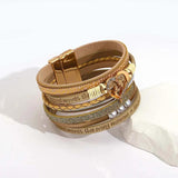 Boho Multilayer Leather Bracelet Women