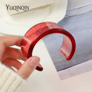 Colorful Transparent Charms Bangle Bracelet for Women