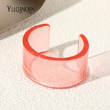 Colorful Transparent Charms Bangle Bracelet for Women