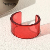 Colorful Transparent Charms Bangle Bracelet for Women