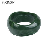 Vintage Resin Cuff Charms Bracelet Bangles for Women