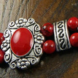 Vintage Retro Tibet Red Bead Boho Bracelet