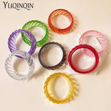 Colorful Acrylic Bangles for Women - Wide Bangle Bracelets with Charm