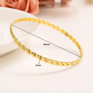 4pcs 24k Ethiopian Jewelry Bangles For Women Dubai Ramadan Bangles&Bracelet