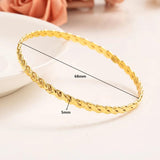 4pcs 24k Ethiopian Jewelry Bangles For Women Dubai Ramadan Bangles&Bracelet