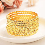 4pcs 24k Ethiopian Jewelry Bangles For Women Dubai Ramadan Bangles&Bracelet