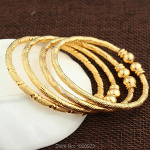 Dubai Baby Bangle Jewelry For Boys Girls18K Ethiopian Kids Bangles Bracelet