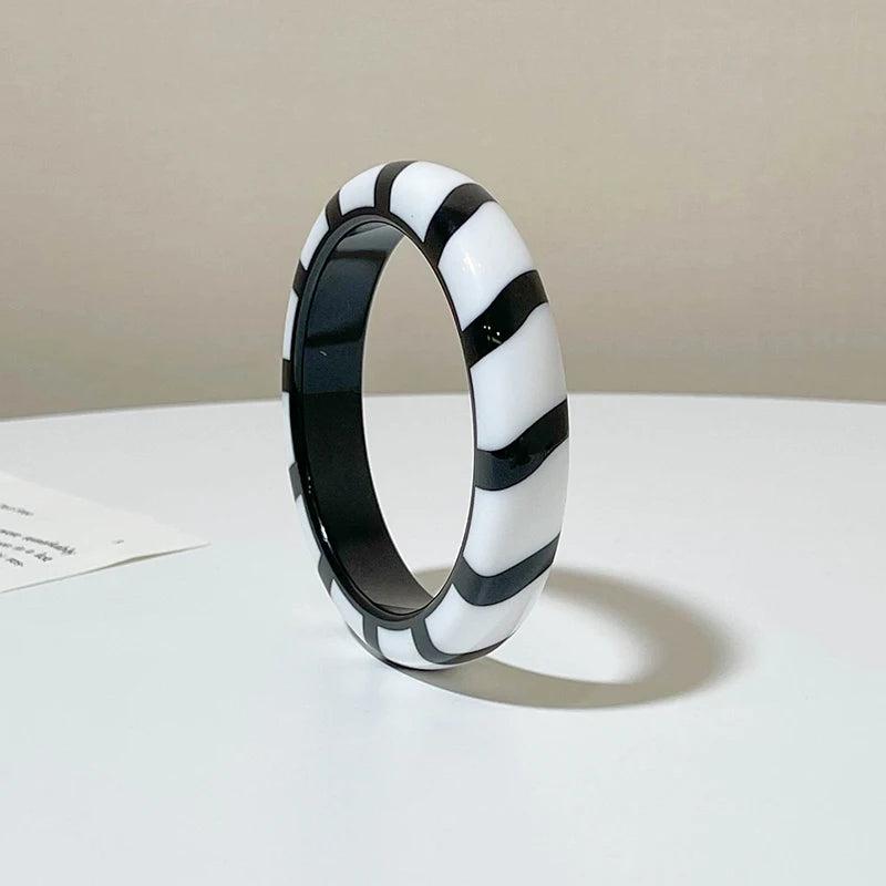 Colorful Acrylic Geometric Bracelet Bangle Resin Jewelry