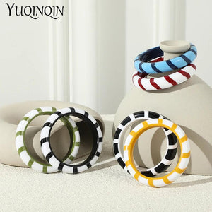 Colorful Acrylic Geometric Bracelet Bangle Resin Jewelry