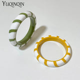 Colorful Acrylic Geometric Bracelet Bangle Resin Jewelry
