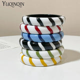 Colorful Acrylic Geometric Bracelet Bangle Resin Jewelry
