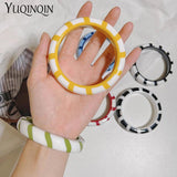 Colorful Acrylic Geometric Bracelet Bangle Resin Jewelry