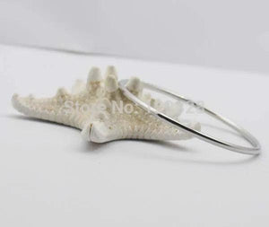 Stainless Steel Silver Bangle 3mm Thickness Bracelet