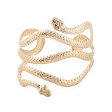 Silver Arm Cuff Bracelet Snake Armband Adjustable Bangle