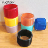 Colorful Acrylic Resin Bangle Bracelet with Charms