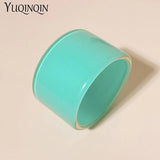 Colorful Acrylic Resin Bangle Bracelet with Charms