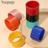 Colorful Acrylic Resin Bangle Bracelet with Charms