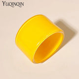 Colorful Acrylic Resin Bangle Bracelet with Charms