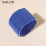 Colorful Acrylic Resin Bangle Bracelet with Charms
