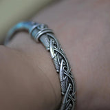 Teen Vikings Wolf Head Cuff Bangle Bracelet Talisman Jewelry