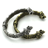 Teen Vikings Wolf Head Cuff Bangle Bracelet Talisman Jewelry