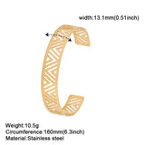 Geometric Cuff Bracelet Stainless Steel Bangle