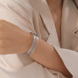 Geometric Cuff Bracelet Stainless Steel Bangle