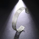 Geometric Cuff Bracelet Stainless Steel Bangle