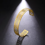 Geometric Cuff Bracelet Stainless Steel Bangle