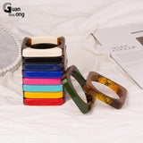 Vintage Resin Acrylic Cuff Bracelet Bangles For Women