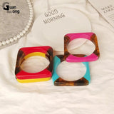 Vintage Resin Acrylic Cuff Bracelet Bangles For Women