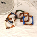Vintage Resin Acrylic Cuff Bracelet Bangles For Women