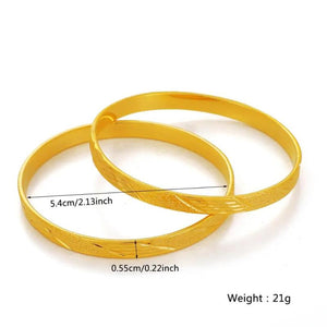 2pcs Dubai Indian Bangles for Girls, Africa Jewelry Gift