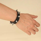Punk Rock Gothic Skeleton Skull Hand Glove Chain Link Leather Bracelet