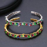 Multicolor CZ Bracelet Bangle for Women