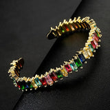 Multicolor CZ Bracelet Bangle for Women