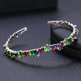 Multicolor CZ Bracelet Bangle for Women